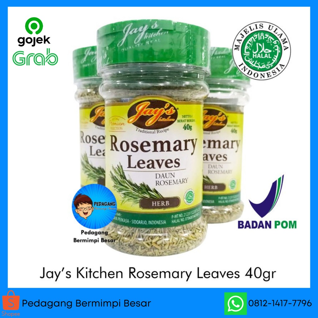 Jay's Kitchen Rosemary Leaves 40gr | Daun Rosemary Kering