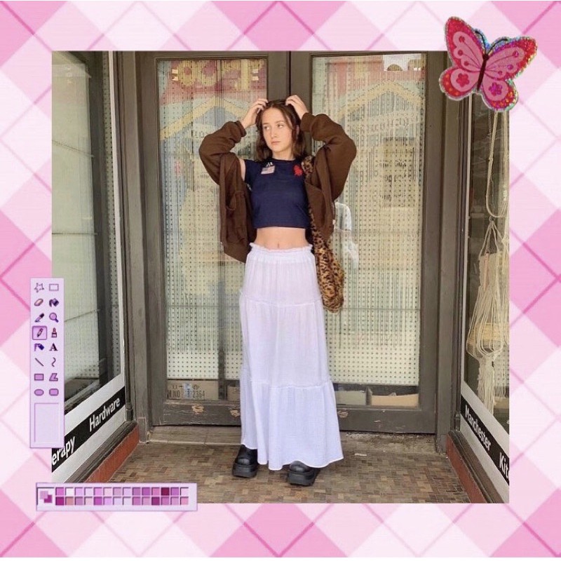 y2k midi skirt