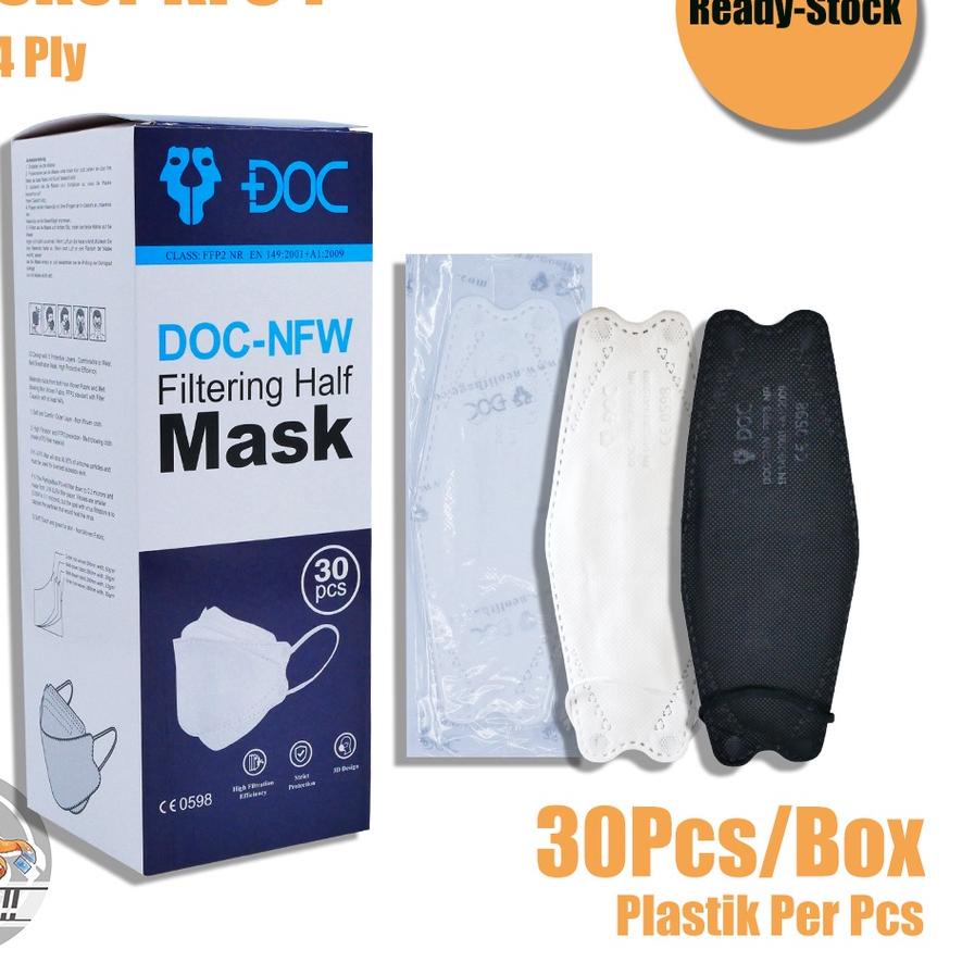 Masker KF94 Premium DOC Putih Plastik Per Pcs 4 PLY 1 Box isi 30 PCS 