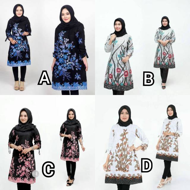 Baju Atasan fit m.L.xL.XXL .xxxL.xxxxL.xxxxxLDress Tunic SOGAN Batik Printing