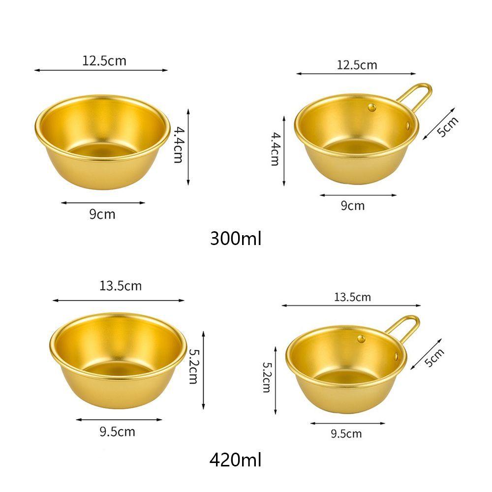 Rebuy Mangkok Ramen / Nasi / Wine / Dessert Bentuk Bulat Bahan Aluminum Gaya Korea