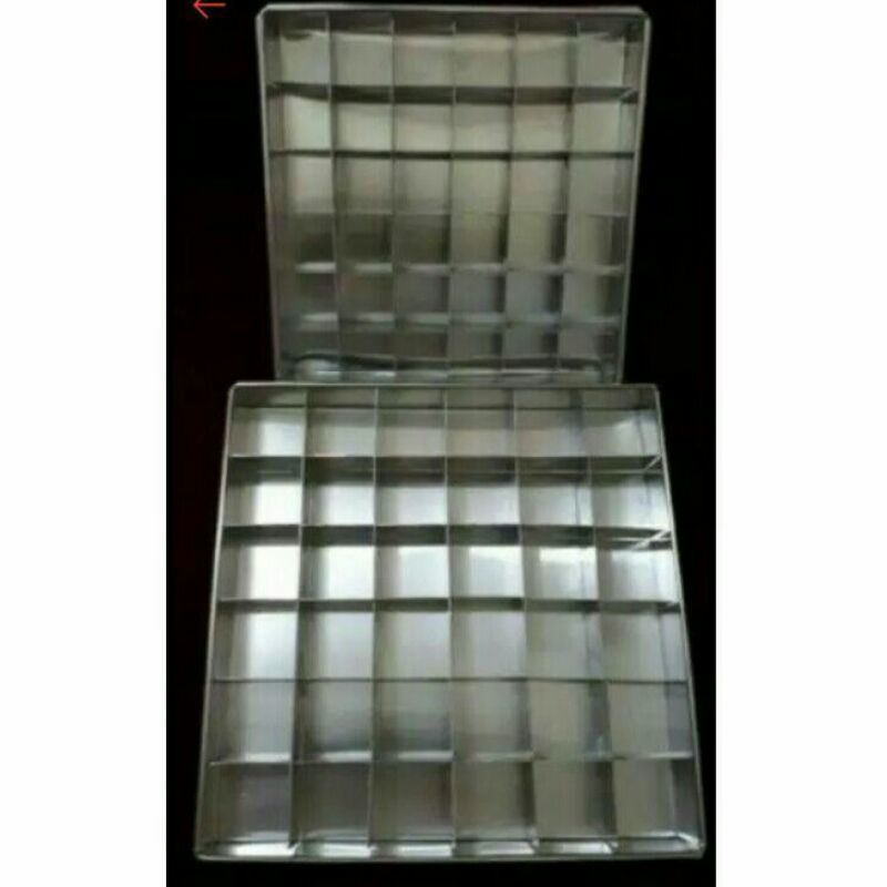 Loyang Sekat Kotak Cetakan Bronis Bolu Kotak Kecil