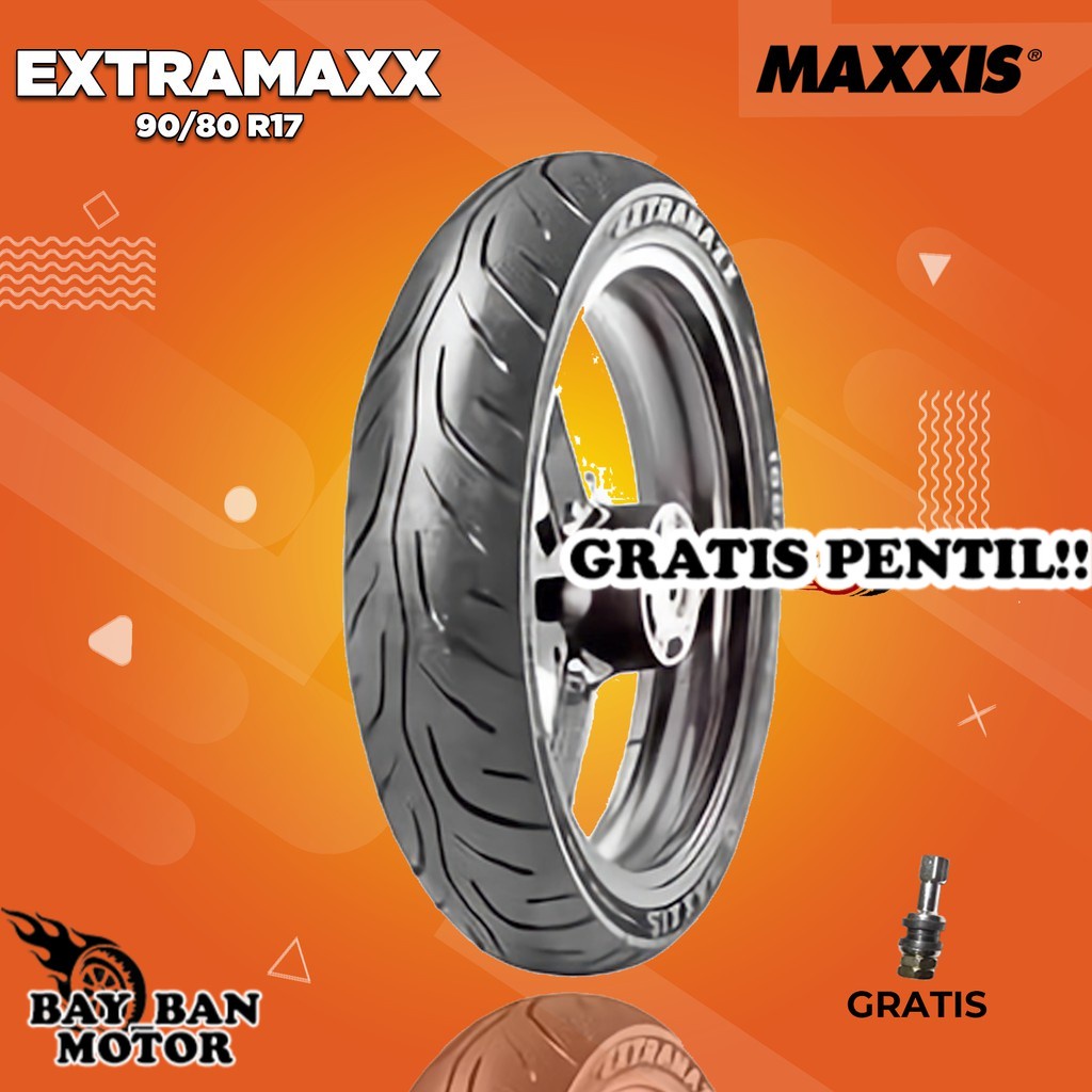 Ban Motor Moge // MAXXIS EXTRAMAXX M6233W 90/80 Ring 17 Tubeless ban motor tubles ring 17 tubles