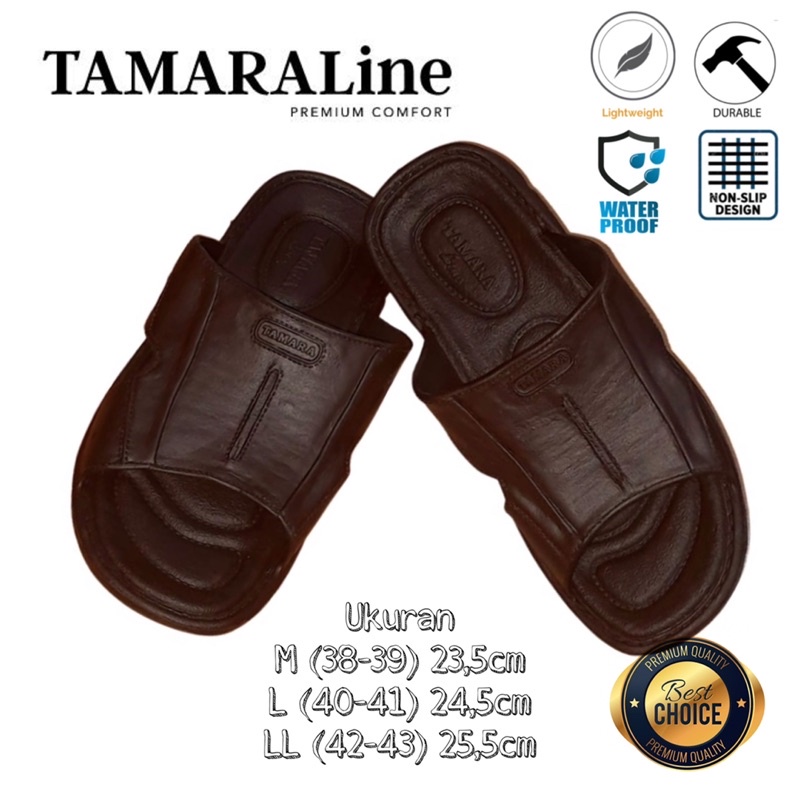 Sandal Selop Slide Slip on Karet Pria Dewasa / Remaja - TAMARALINE 166 / Bahan Premium Lentur Empuk Ringan Kuat Anti Slip Anti Air Model Sandal Casual Santai Rumah Hotel Outdoor Kamar Mandi Murah Original