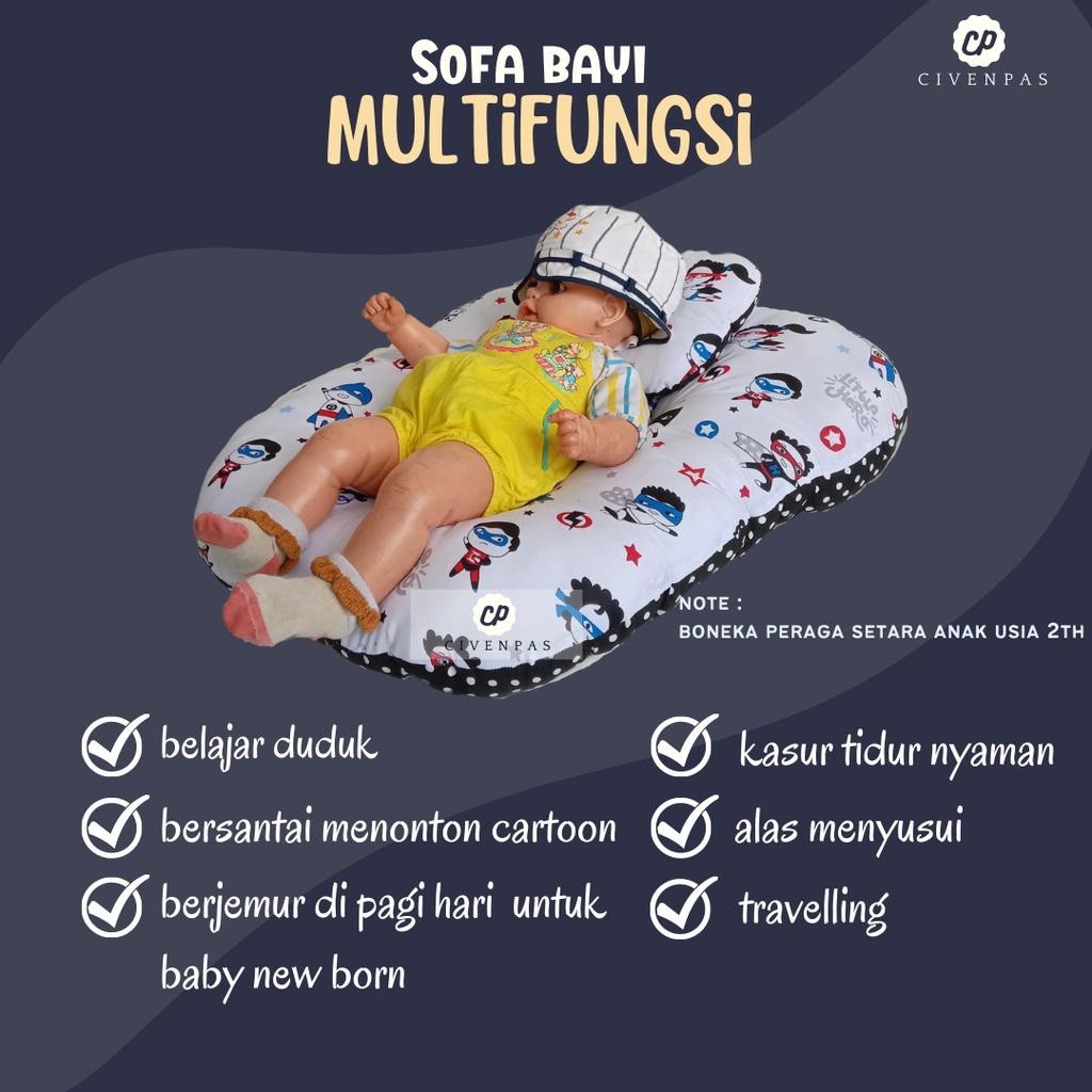 Sofa Bayi Multifungsi Kasur Bayi Jumbo Tempat Tidur bayi matras bayi kasur travelling baby 2in1