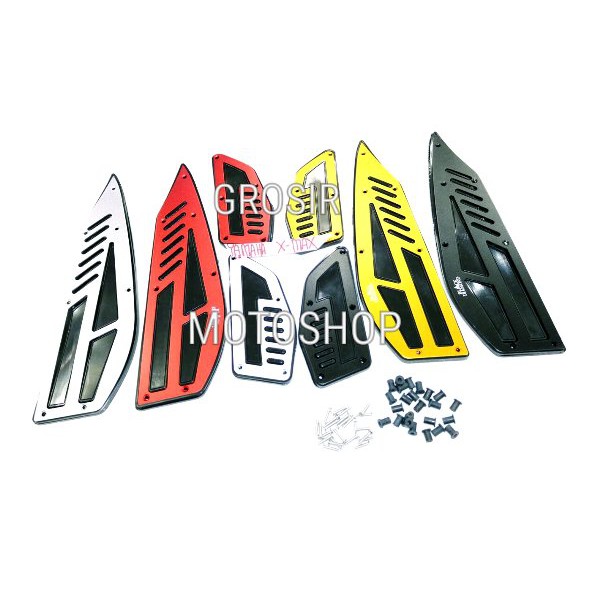 WOOWW Plat Bordes Yamaha XMAX Pijakan Alas Kaki Karpet Bordes XMAX CNC