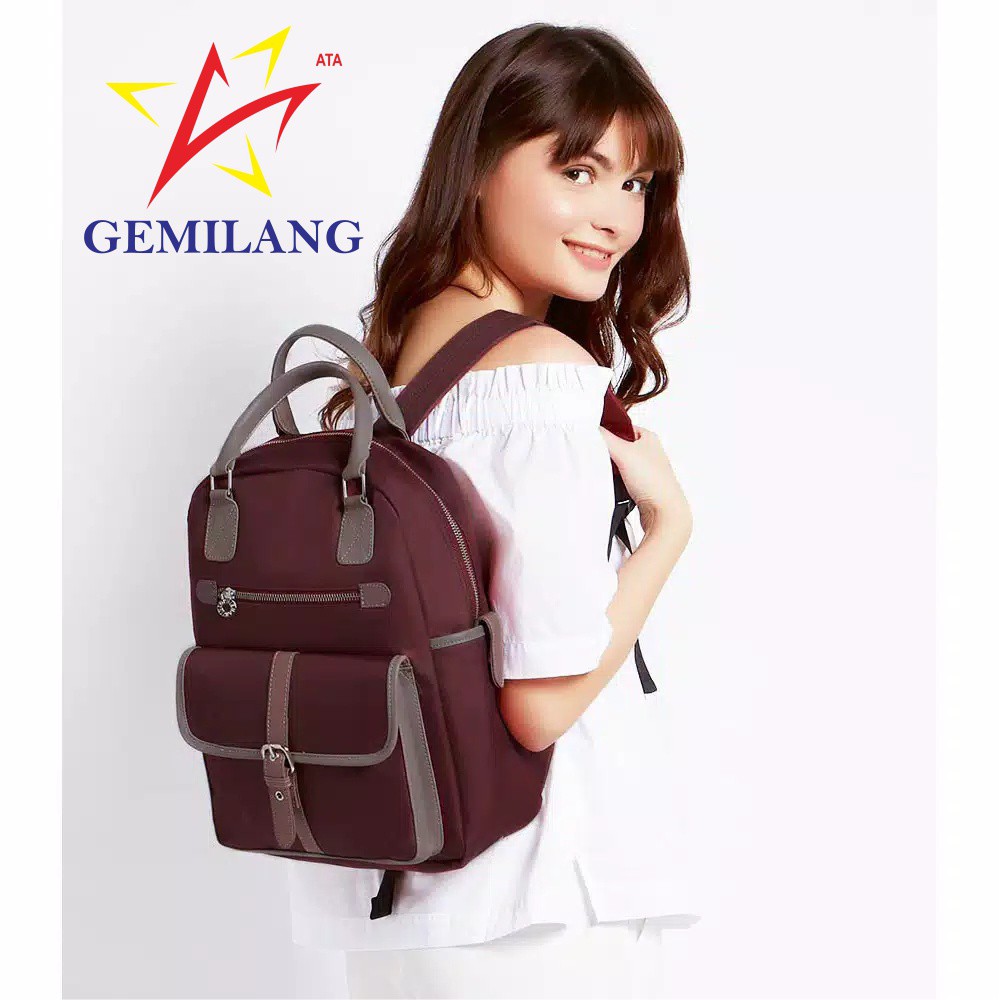 TAS RANSEL WANITA SOPHIE MARTIN BACKPACK MAROON SEAGULL/TAS WANITA/TAS IMPORT/TAS ORIGINAL PREMIUM