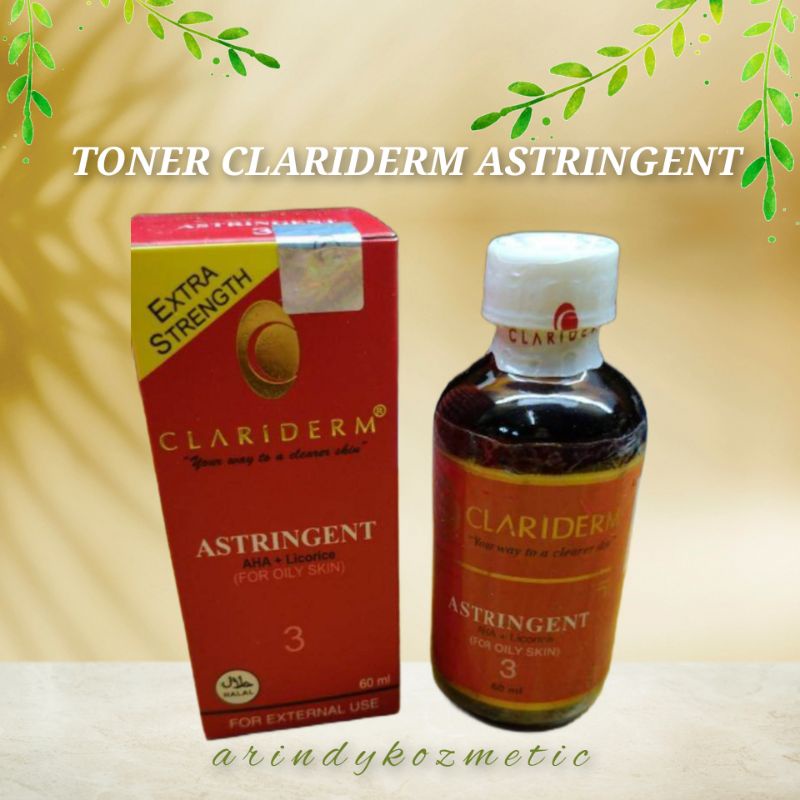 TONER CLARIDERM ASLI ORIGINAL 100%