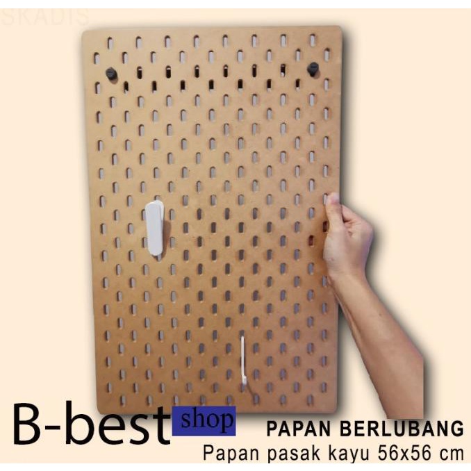 

Office & Stationery | Alat Tulis | Papan Berlubang / Papan Organizer Wall / Papan Pegboard 36X56 Cm | Best Seller
