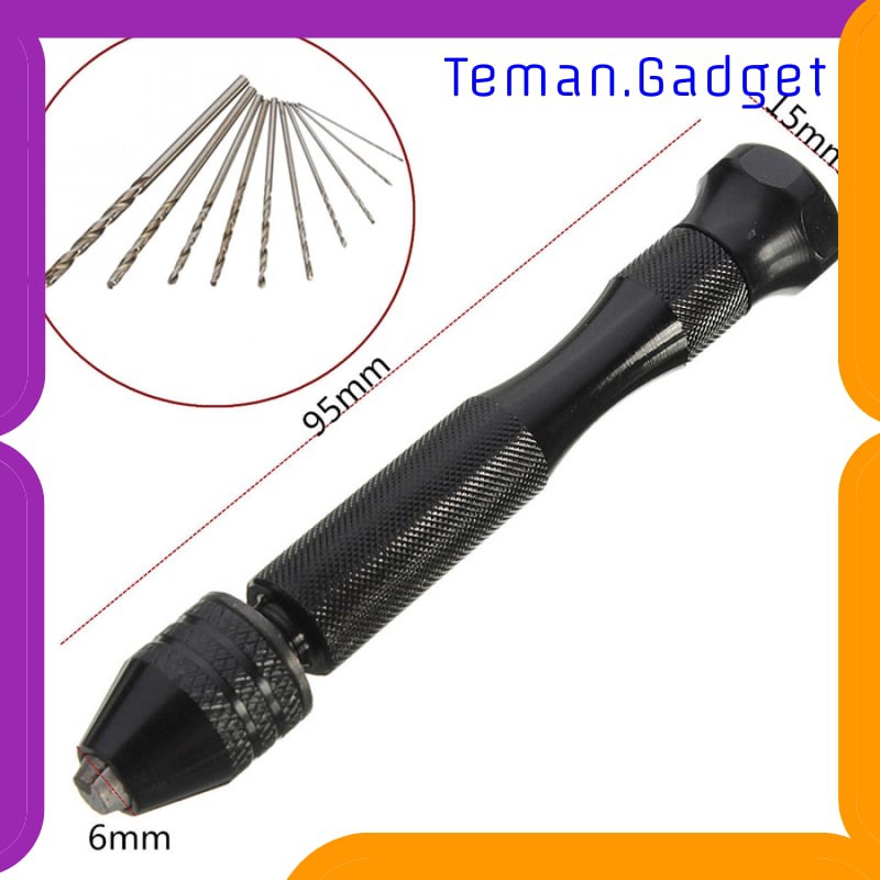 TG-DE385 TAFFWARE BOR TANGAN MANUAL HSS TWIST DRILLS DENGAN 10 MATA BOR - 3003