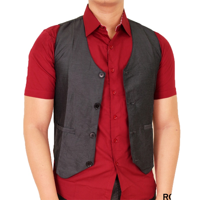 Mens Formal Vest - Rompi Formal Katun Banyak Pilihan Warna - ROM (COMB)