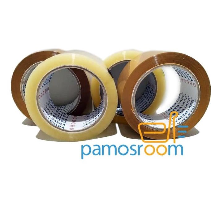 

[ varostore90 ] LAKBAN / PLAKBAN YATTA TAPE COKLAT PER DUS ISI 72 ROLL 90 YARD