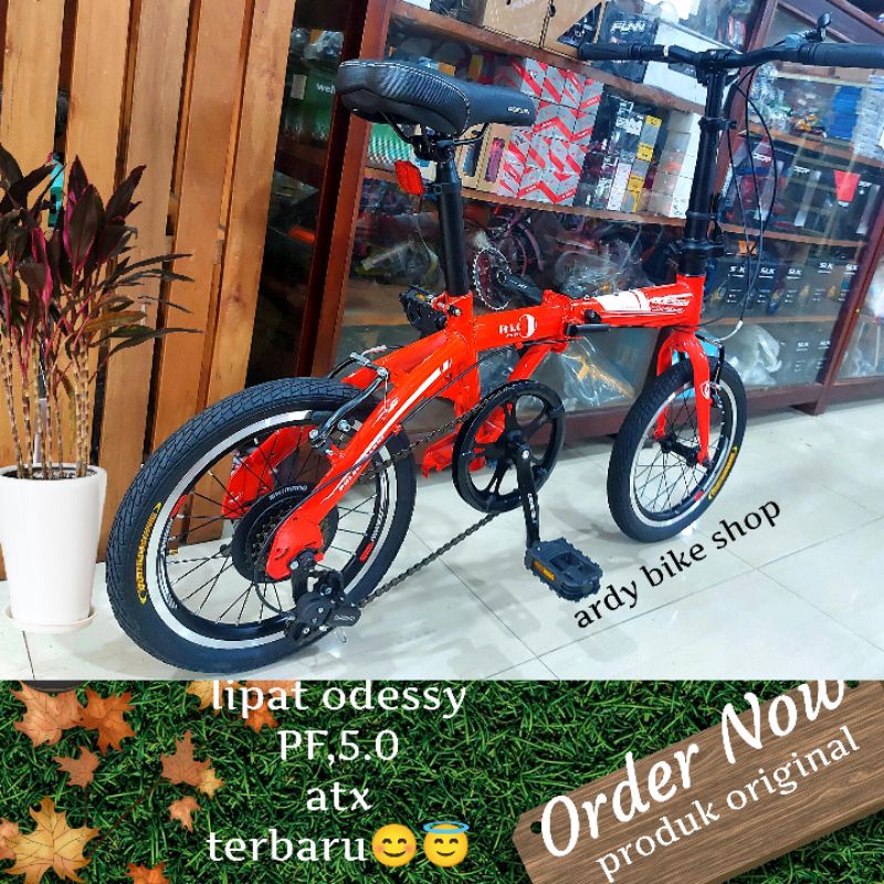 sepeda lipat folding bike 16 odessy terbaru serba serbu pf 5.0 new bukan merk exotic juga buka genio