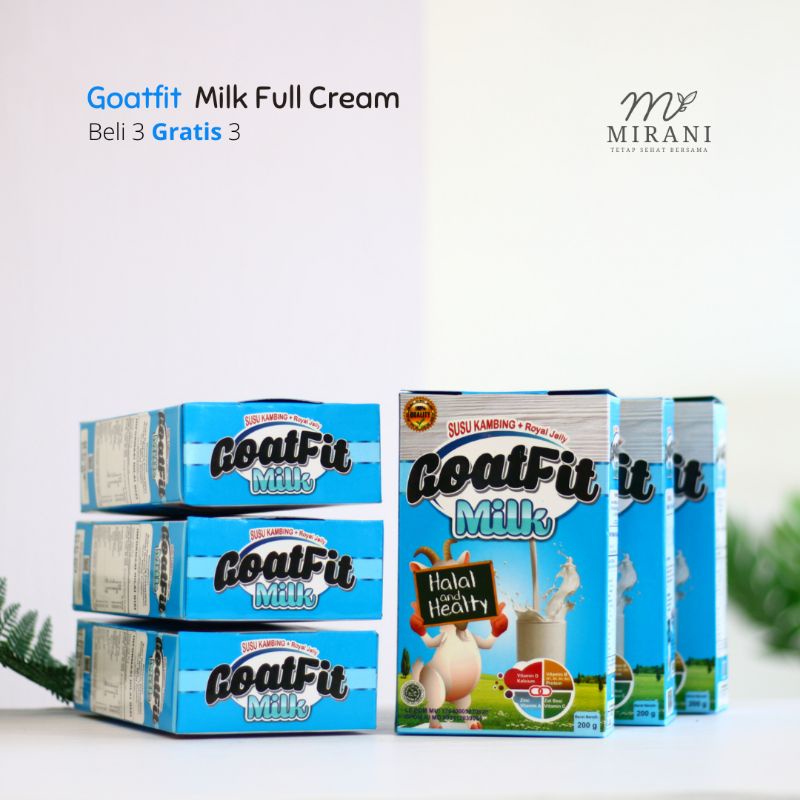 

Beli 3 gratis 3 MIRANI- Susu Kambing Goatfit Full Cream 200 gram