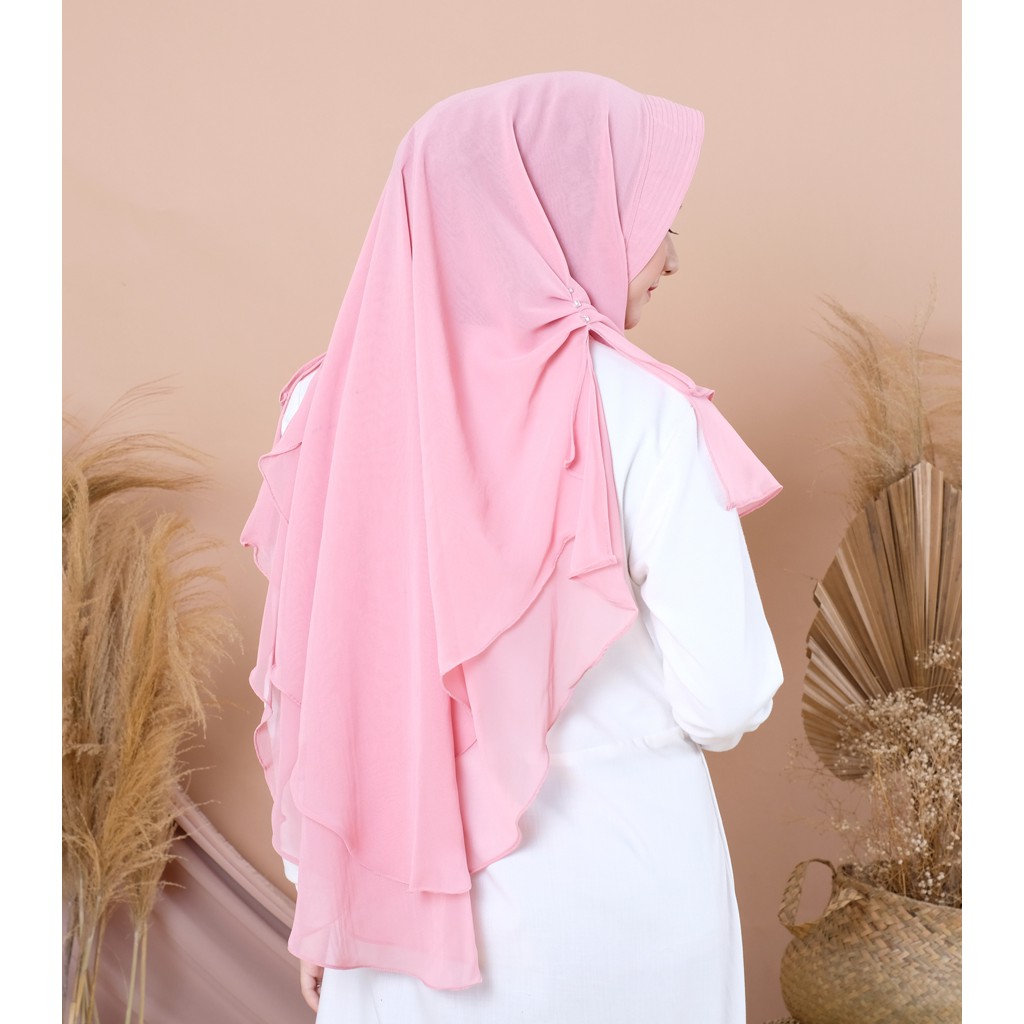 KHIMAR SYARI ADEEVA / JILBAB KHIMAR 2 LAYER / HIJAB KHIMAR 2 LAYER / KERUDUNG INSTAN KHIMAR SYARI TERBARU LANGSUNG PAKAI