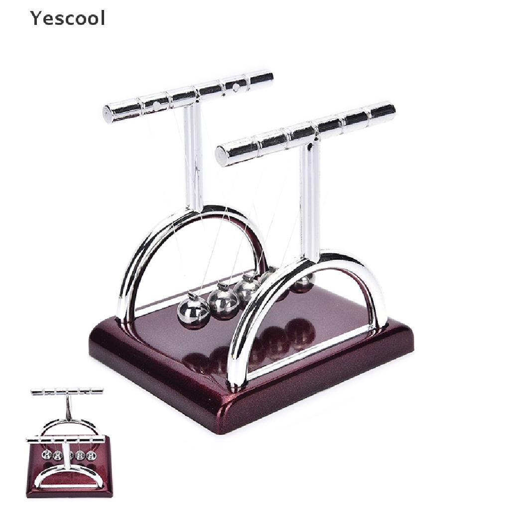 Yescool Newton 's Cradle Balance Ball Bahan Baja Untuk Edukasi Sains Fisika