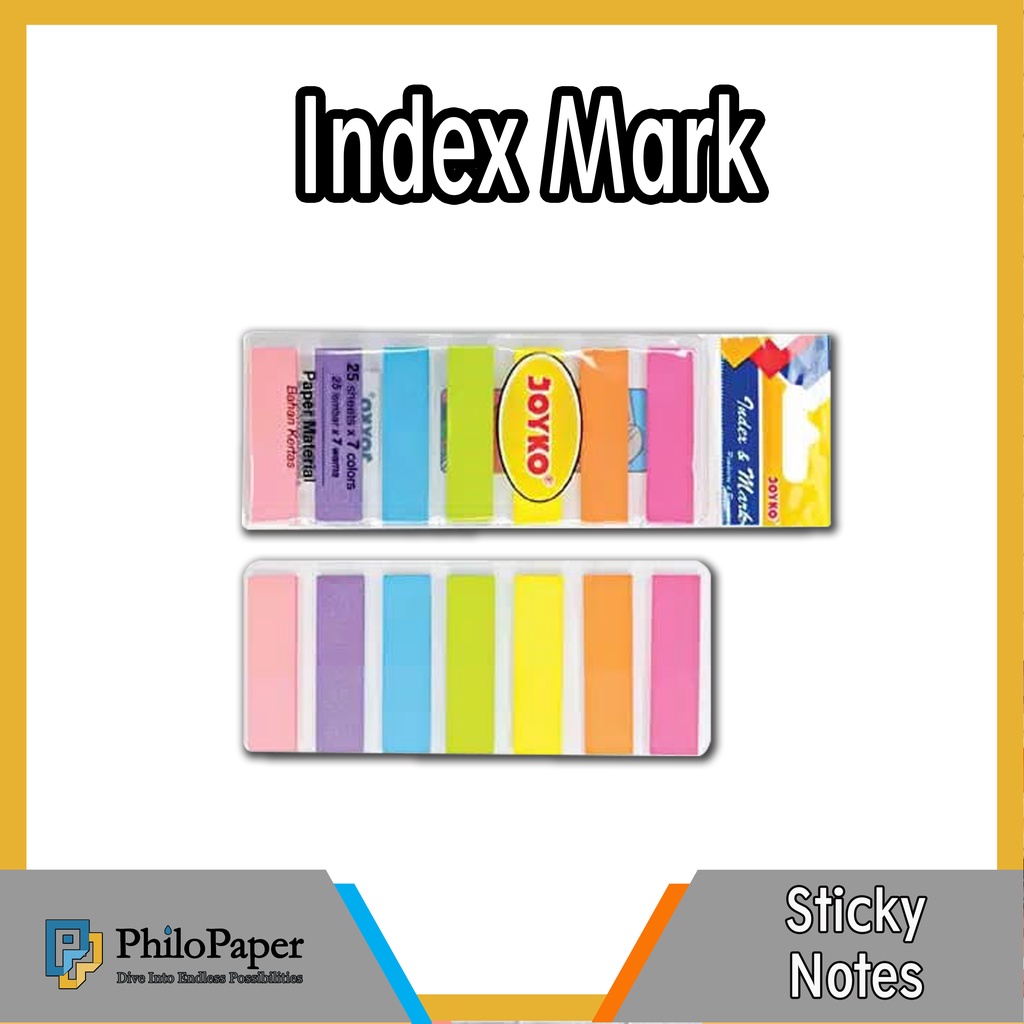 

ATK ~ Memo Stick note / Pembatas Buku Warna - warni / Plastik dan Kertas / Sticky Notes
