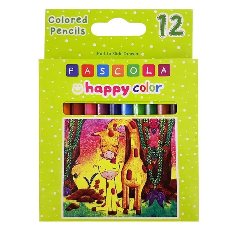 

Pascola - Happy Color Pencil 12 HL (Pensil Warna Isi 12 / Set)