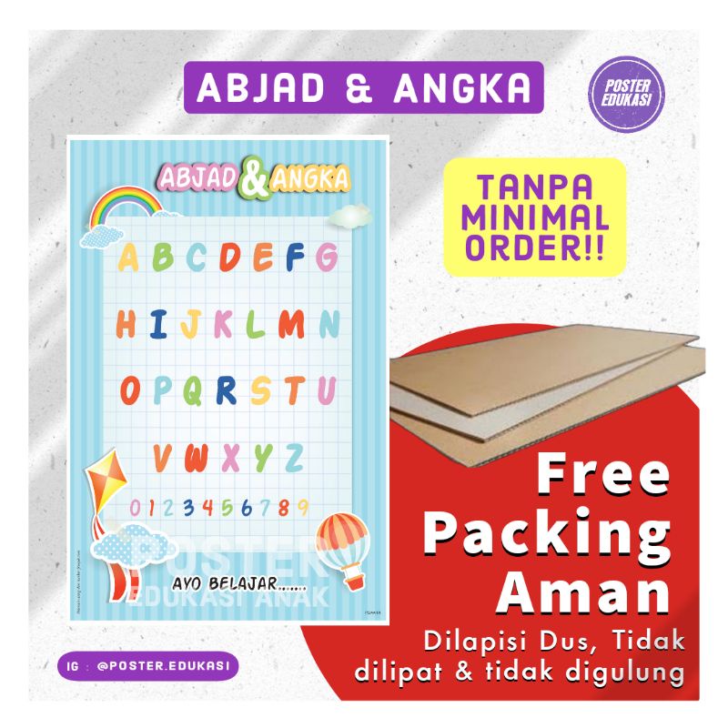 Poster Edukasi Anak "Abjad dan Angka"