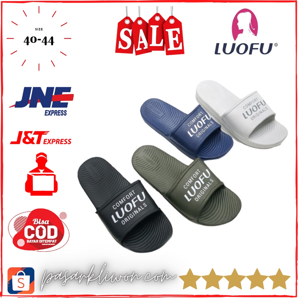 SANDAL EMPUK & RINGAN KOKOP PRIA COMFORT LUOFU ORIGINAL TERMURAH E7192-A12D (AA7) SIZE 40-44
