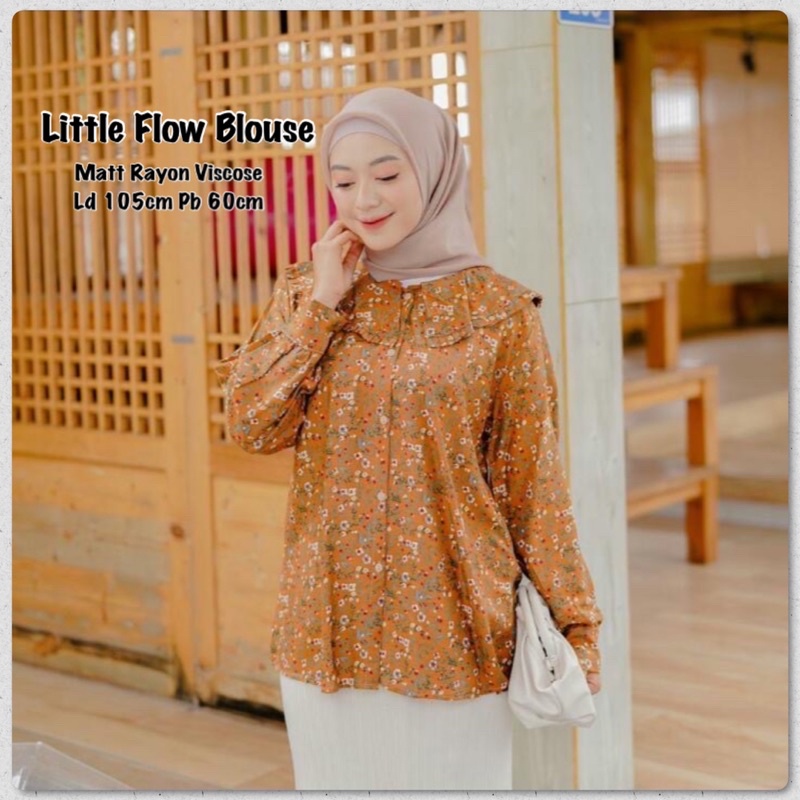 LITTLE FLOW BLOUSE // BLOUSE RAYON MOTIF BUNGA