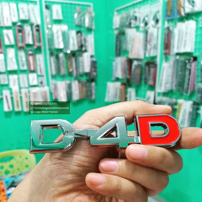 Emblem logo D4D ukuran original Toyota HILUX HIACE FORTUNER INNOVA