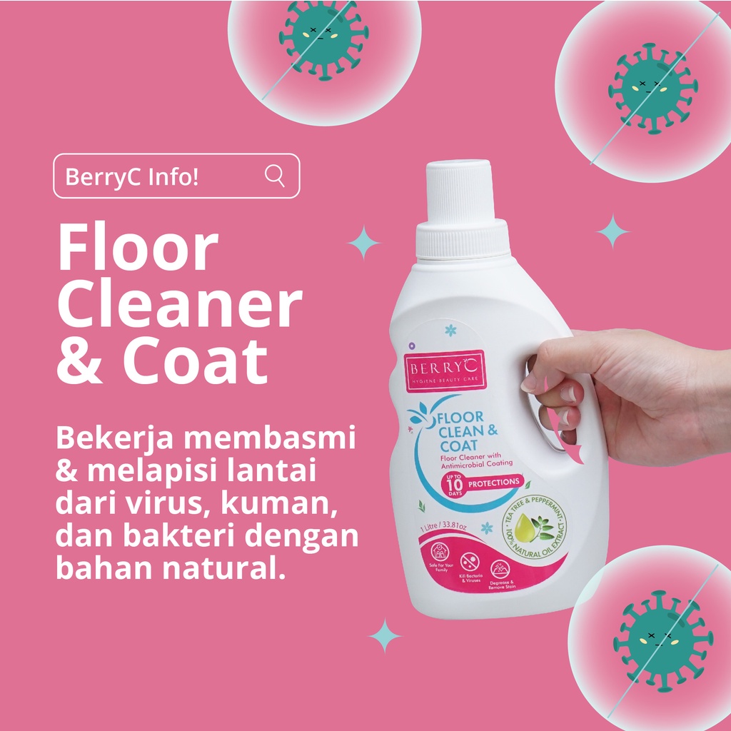 BerryC Floor Cleaner &amp; Coat/ pembersih lantai manual/robot