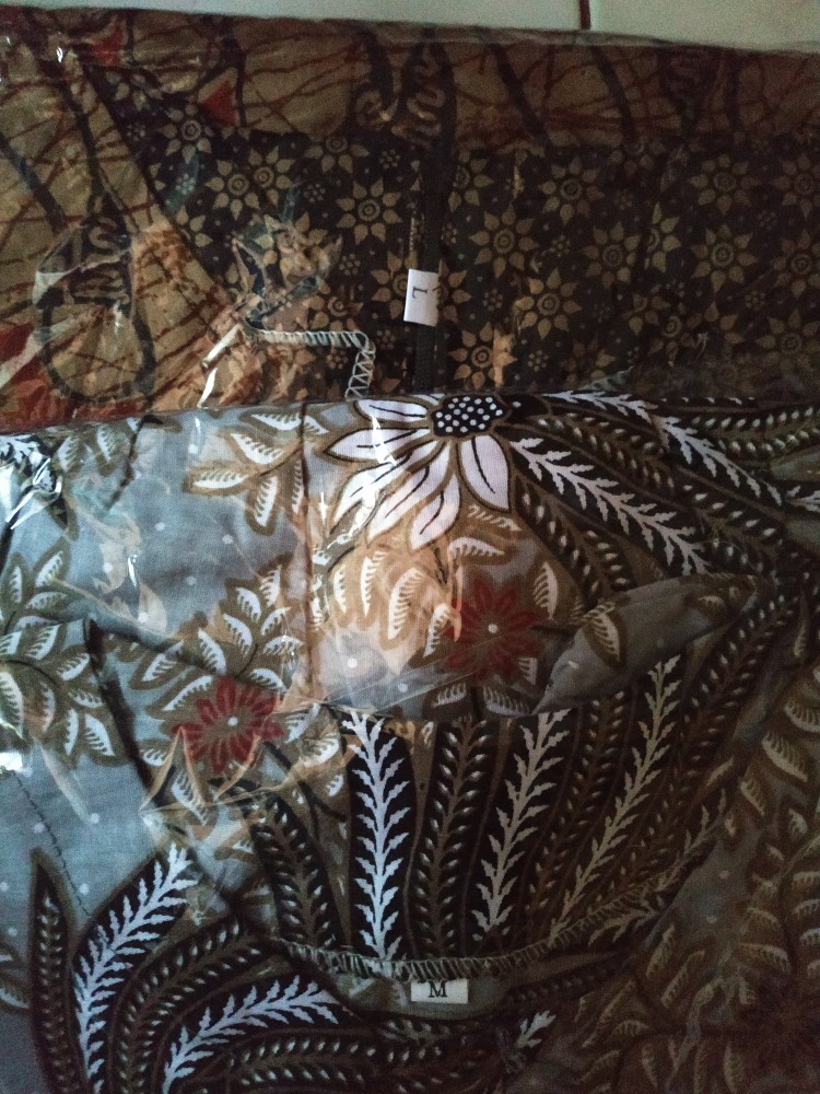 Tey-17 Batik Wanita Asj Sa Hrb026 Kenongo Kemeja Tosca Pendek