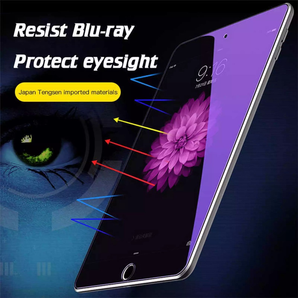 PROMO 3IN1 TEMPERED GLASS BLUE LIGHT VIVO Y30/Y50 ANTI RADIASI FULL LAYAR