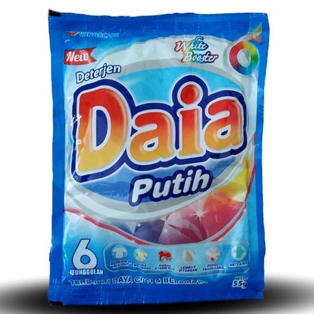 PER RENCENG ISI 6 PCS DAIA DETERGENT SACHET (Renceng) 46G