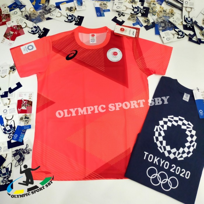 kaos ASICS kontingen Jepang Olimpiade Tokyo 2020 original