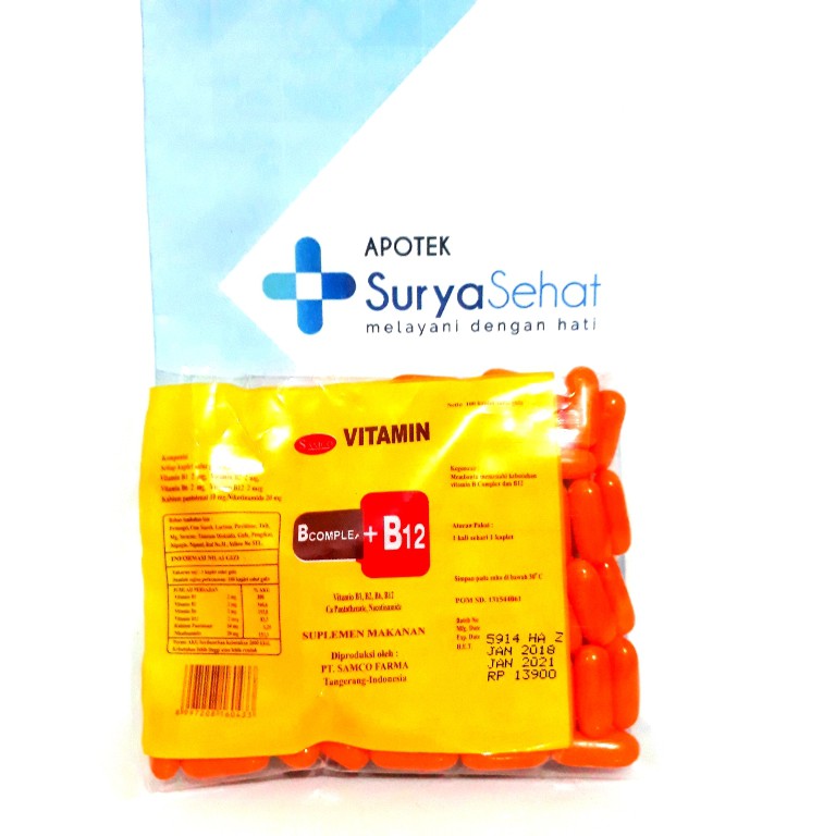 Samco VITAMIN B COMPLEX ZAK isi 100 tablet - Vitamin B Komplek - Betominplex