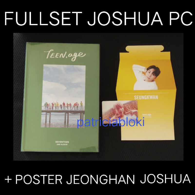 Fullset Album Seventeen Teen Age Green Ver Unsealed Pc Photocard Joshua an ode wonwoo mingyu hoshi