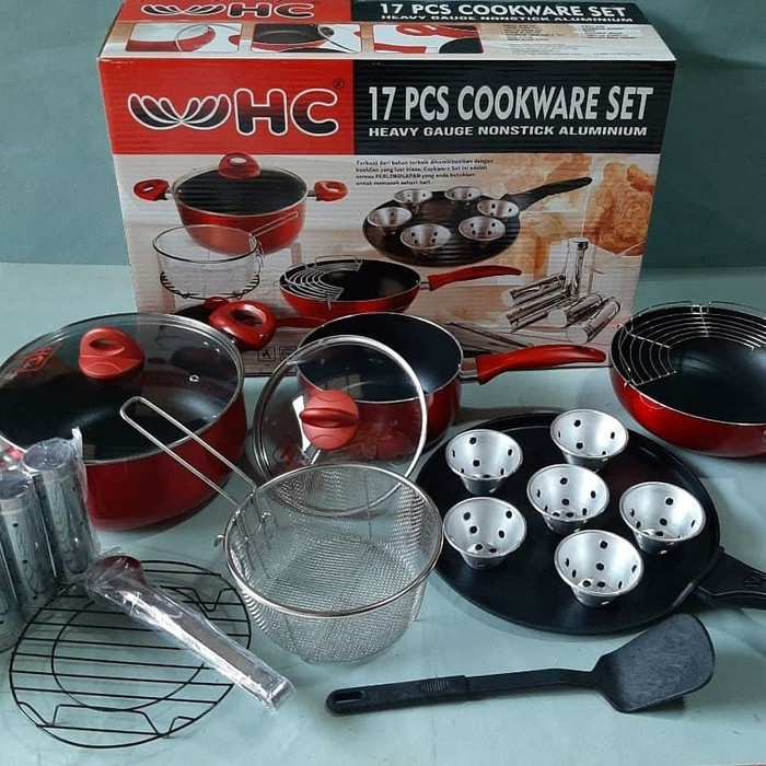 Panci Multifungsi, HC 17 PC  , Panci Cookware Set, Panci Pizza