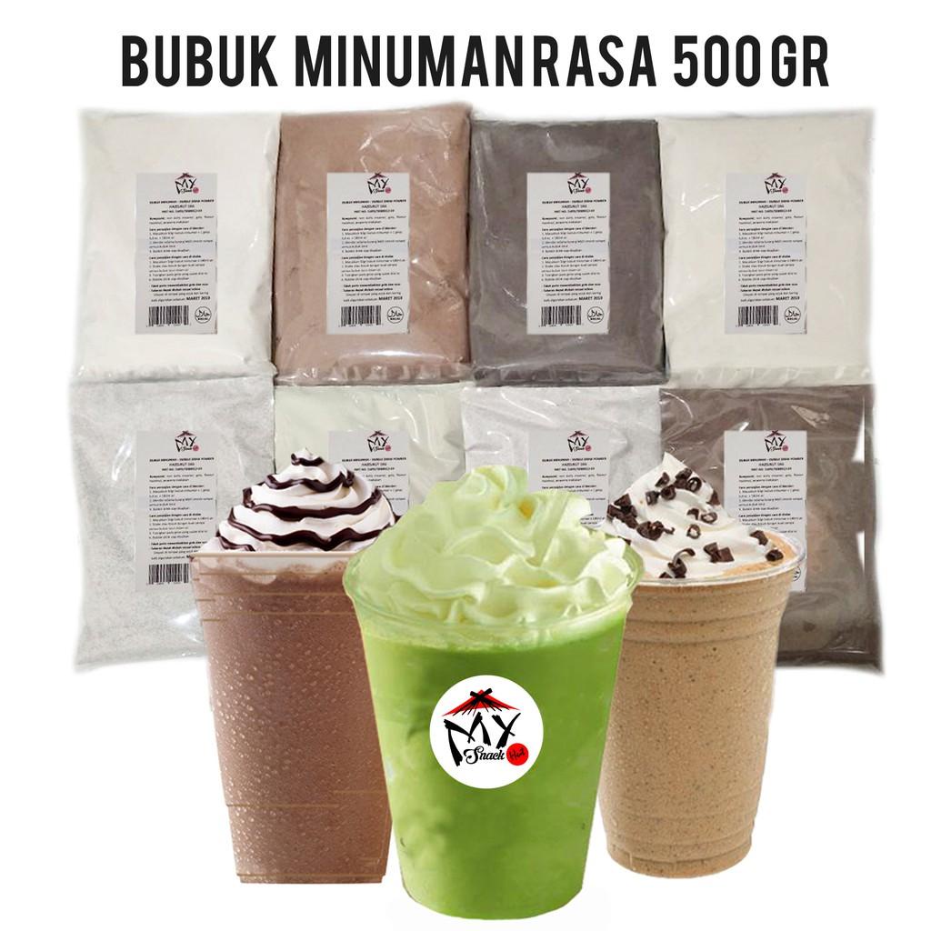 BUBUK MINUMAN RASA 500GR - BUBBLE DRINK - MILKSHAKE - ICE BLENDED POWDER - SERBUK CAPCIN - POP ES Be