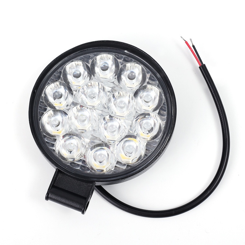 1 Set Lampu 14 LED Bulat Super Terang Anti Air Untuk Mobil / Motor / SUV / Truk / Forklift / Perahu