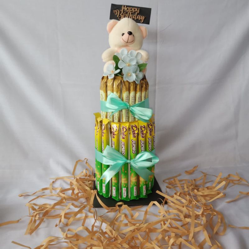 

Wislyshop-Menara Snack dan cokelat untuk ulang tahun anniversary Valentine day