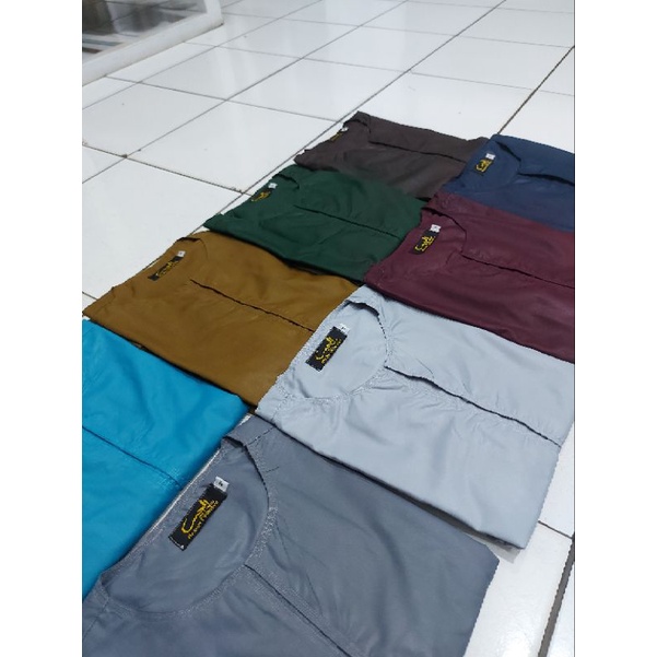 Baju Muslim Koko Pria Oblong Bahan Katun Lembut Warna Polosan