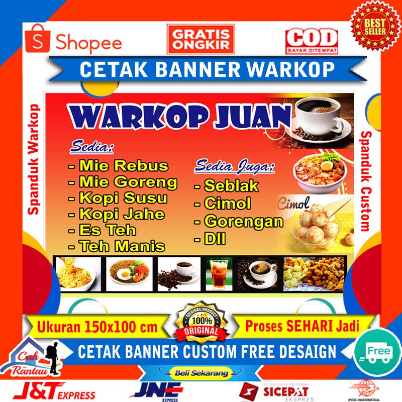 Cetak Spanduk Banner Backdrop Murah Warung Warkop Warteg Custom Free Design Bahan Promosi Usaha Anda Shopee Indonesia