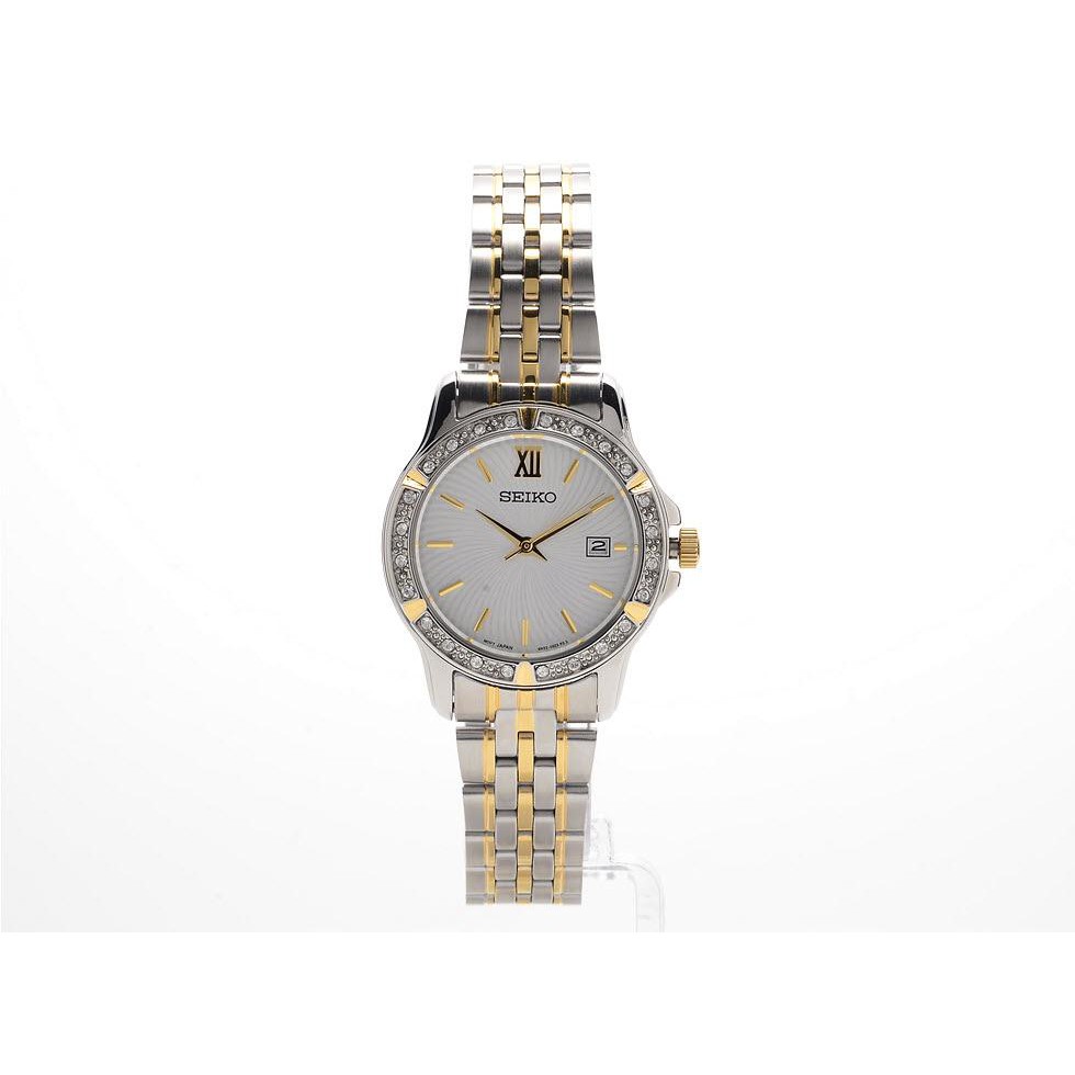 Seiko Ladies SUR732K1 Quartz Two Tone Bracelet | Jam Wanita SUR732