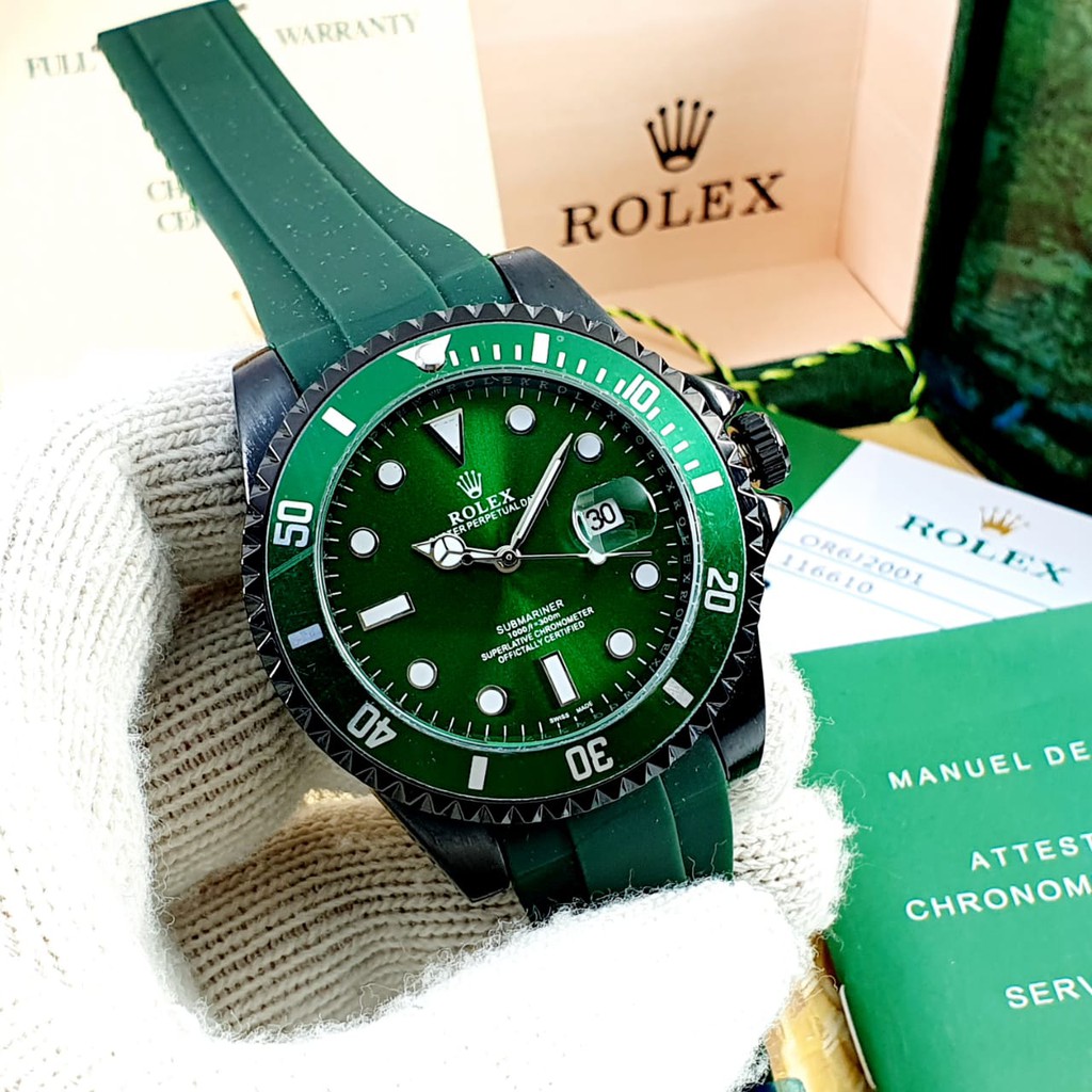 JAM TANGAN PRIA ROLEX RUBBER COD BEST SELLER SUPER