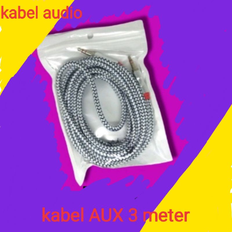 kabel aux audio 1.1 3m kabel sepiker ke hp