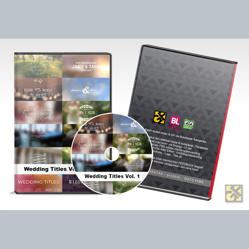 Download Template After Effect Wedding Titles Vol 2 Shopee Indonesia PSD Mockup Templates
