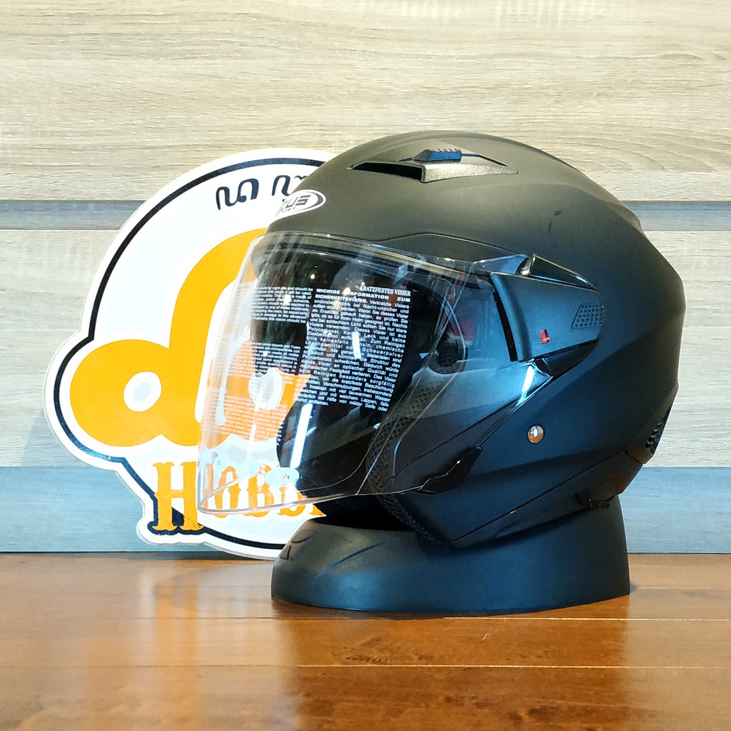 Zeus Helmet ZS-611 Hitam Doff helm half face