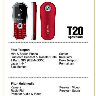 handphone Mini Unik Ti.phone T20K Untuk Mainan Kunci