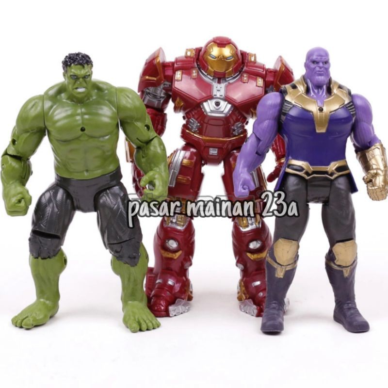 Figure Avengers Thanos Hulk Buster Set 3 infinity War Satuan/pajangan avengers/mainan Avenger
