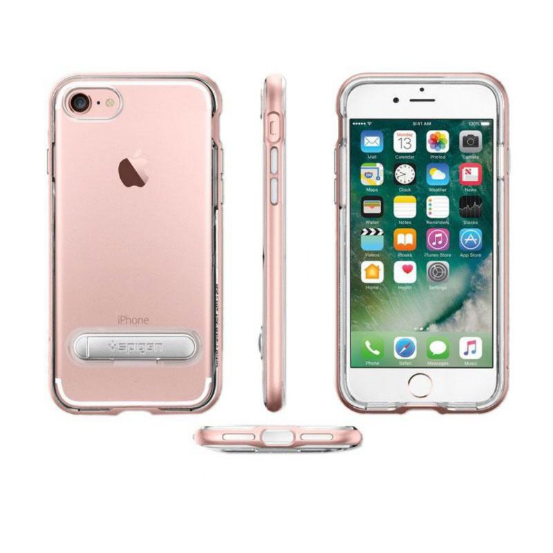 iPhone 8 7 Original Spigen Crystal Hybrid Standing Cover Casing Berdiri Case Kesing