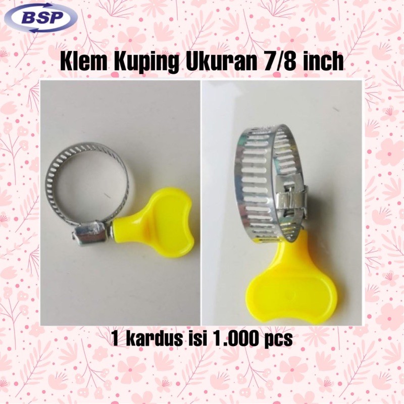 Klem Kuping 7/8 inch Selang Gas/Air - Hose Clamp Cincin Selang Gas / Pengunci Selang Air