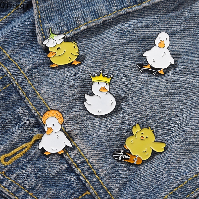 Bros Pin Enamel Bentuk Kartun Hewan Ayam Lucu Untuk Anak