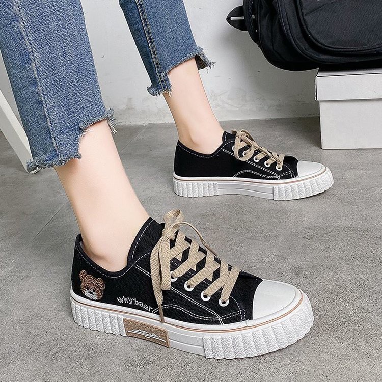 Sepatu Sneakers Kanvas Wanita Casual ala Korea import Sport Shoes Premium